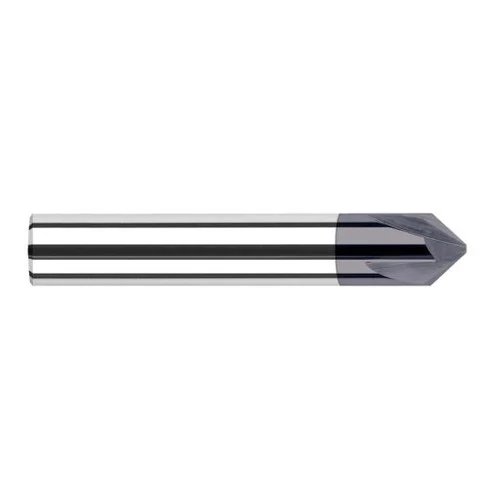 Harvey Tool 978120-C3 | 20 Degree Angle per Side 0.2030" LOC x 0.1875" Shank AlTiN Coated Solid Carbide Deburring Chamfer Mill