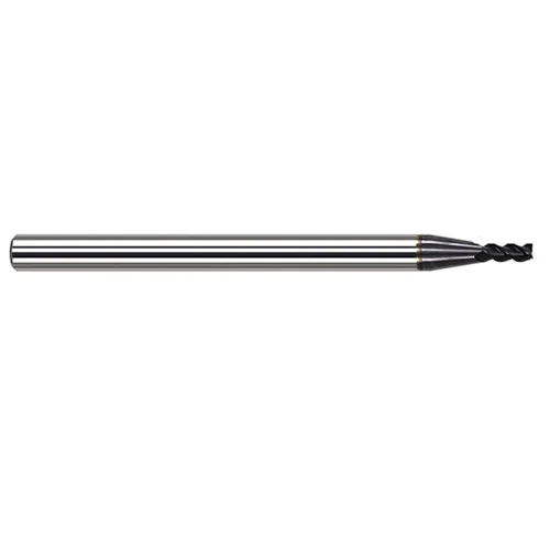 Harvey Tool 980416-C3 | 1/4" Diameter x 1/4" Shank x 1-1/4" LOC x 4" OAL 0.0100" Radius 4FL AlTiN Coated Carbide Corner Radius & Corner Chamfer End Mill for Free Machining Steels