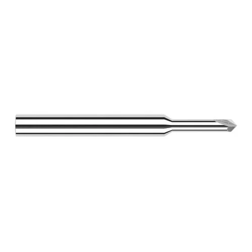 Harvey Tool 996945 | 1/8" Diameter x 1/8" Shank 90 Degree Included Angle 0.4060" Overall Reach 2FL Uncoated Solid Carbide Chamfer Mill