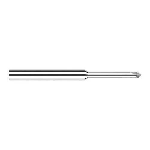 Harvey Tool 999245 | 1/8" Diameter x 1/8" Shank 90 Degree Included Angle 0.3750" Overall Reach 2FL Uncoated Solid Carbide Chamfer Mill