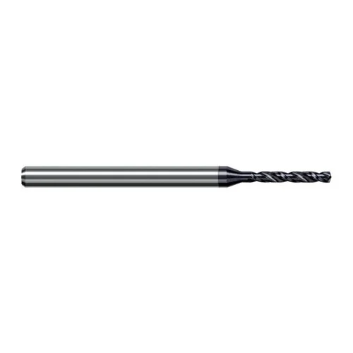 Harvey Tool BGN0590-C6 | 1.500mm Diameter x 3.000mm Shank x 50.000mm OAL 140 Degree Drill Point AlTiN Nano Coated Solid Carbide Micro Drill Bit
