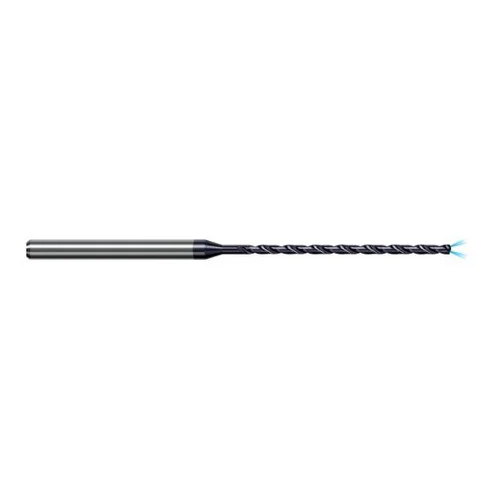 Harvey Tool CXZ1181-C3 | 3.000mm Diameter x 65.000mm Flute Length x 4.000mm Straight Shank x 100.000mm OAL 140 Degree Drill Point Angle AlTiN Coated Solid Carbide Coolant Through Micro Drill Bit