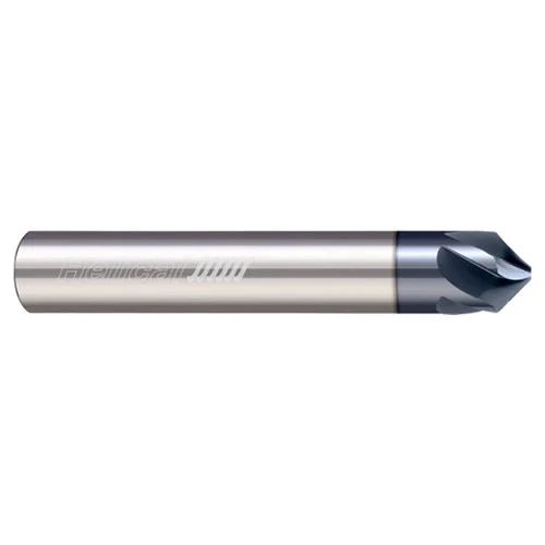 Helical Solutions 81839 | HPCM90-50500 1/2" Cutter Head Diameter x 1/2" Shank x 6" OAL x 90 Degree Included Angle 5 Flute Aplus Coated Solid Carbide Chamfer Mill