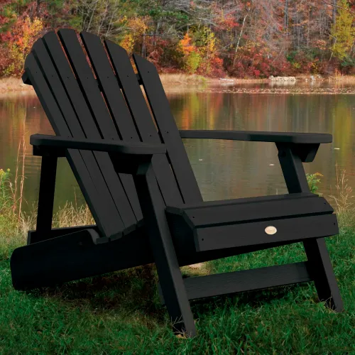 highwood® Hamilton Folding Adirondack Chair, Adult - Black