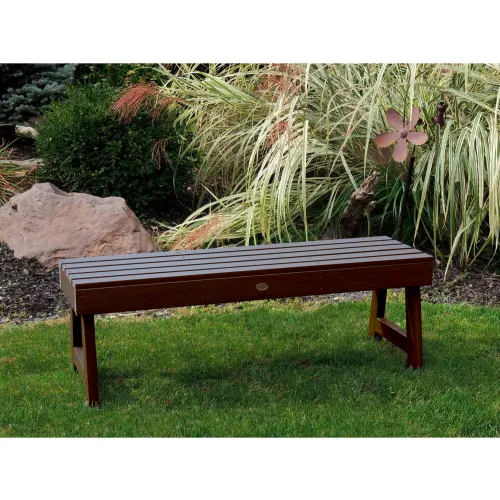 Highwood® Weatherly 5' Outdoor Bench, Backless, Weathered Acorn