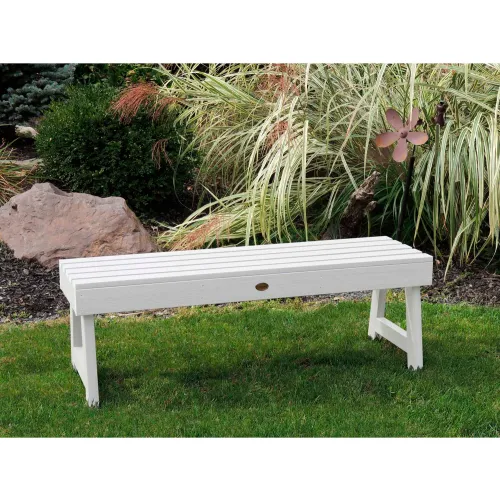 Highwood® Weatherly 5' Outdoor Bench, Backless, White