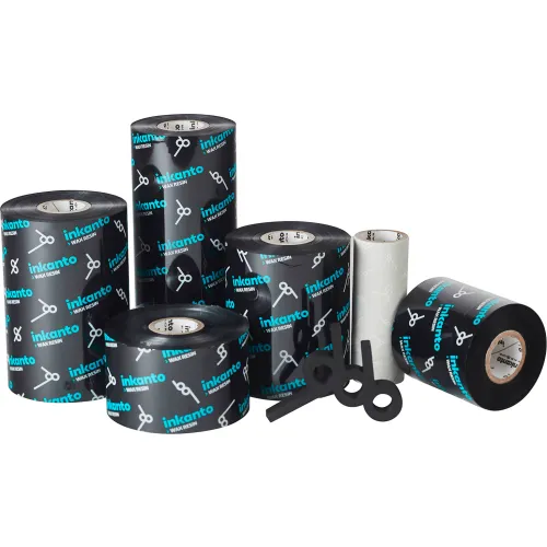 Inkanto APR 600 Near Edge Wax & Resin Ribbons, 110mm W x 600m L, Black, 12 Rolls/Case