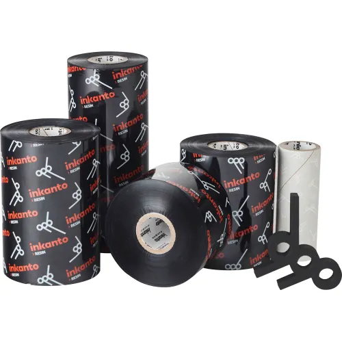 Inkanto AXR 7+ Premium Resin Ribbons, 65mm W x 450m L, Black, 12 Rolls/Case