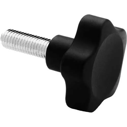 J.W. Winco EN5337.5 Solid Five Lobed Knob, 0.75", 5/16"-18