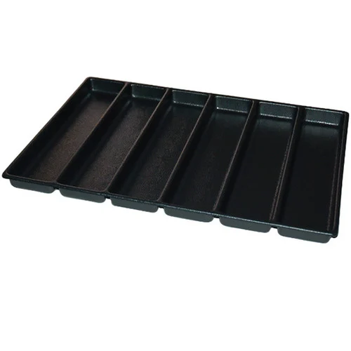 Kennedy 81927 | 2" High 6-Compartment Black Drawer Organizer (for 25"-wide Kennedy Drawers)