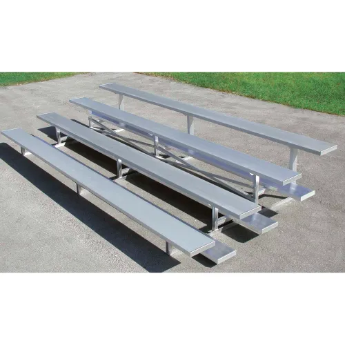 low Rise Standard Series 3 RowAluminum Bleacher, 15' Long, Single Footboard
