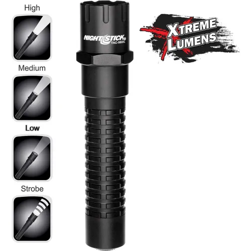 Nightstick Metal Multi-Function Tactical Flashlight - Li-Ion - Black - Pkg Qty 2