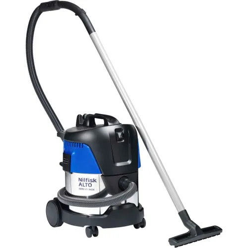 Nilfisk Aero 21 INOX Contractor-Grade Wet/Dry HEPA Vacuum, 20 Liter Cap.