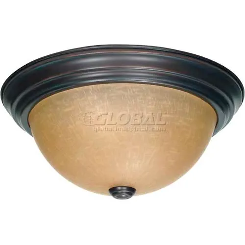 Nuvo 60/1256, 2 Light-Ceiling-Flush Mount, Champagne Washed Linen, 13.125"W X 5.375"H