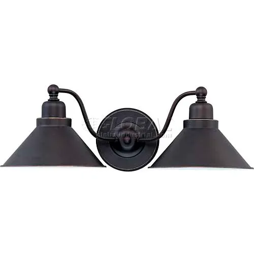 Nuvo 60/1711 Bridgeview-2 Light Vanity & Wall, Mission Dust Bronze, 20"W X 7.25"H