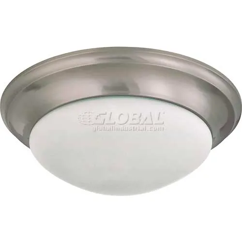 Nuvo 60/3273, 3 Light-Ceiling-Flush Mount, Frosted White, Brushed Nickel, 17"W X 6"H