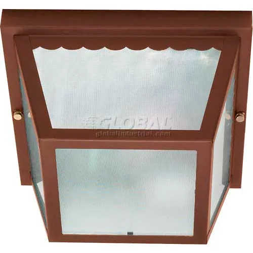 Nuvo 60/472 Car Port-2 Light Flush Mount, Texture Frosted, Old Bronze, 9.25"W