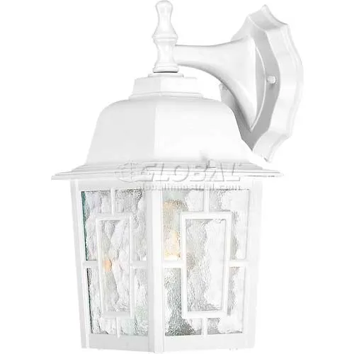 Nuvo 60/4921 Banyan-1 Light Outdoor Wall, Clear Water, White, 6.125"W X 12.25"H