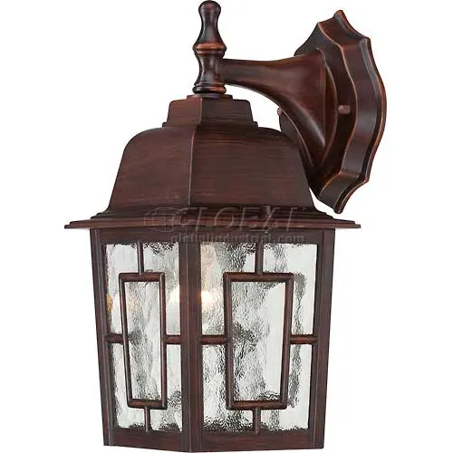 Nuvo 60/4922 Banyan-1 Light Outdoor Wall, Clear Water, Rustic Bronze, 6.125"W X 12.25"H