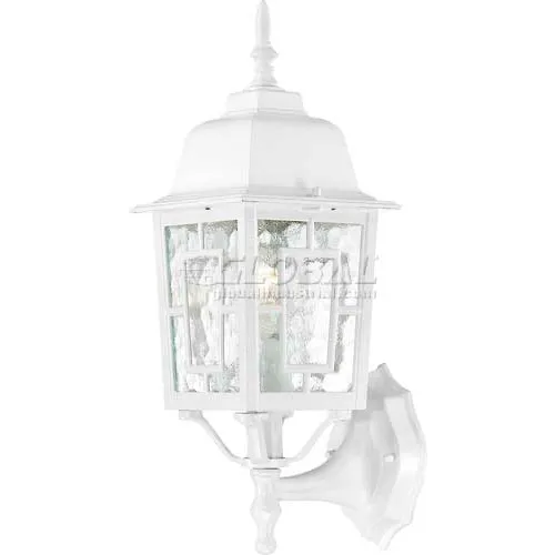 Nuvo 60/4924 Banyan-1 Light Outdoor Wall, Clear Water, White, 6.125"W X 17"H