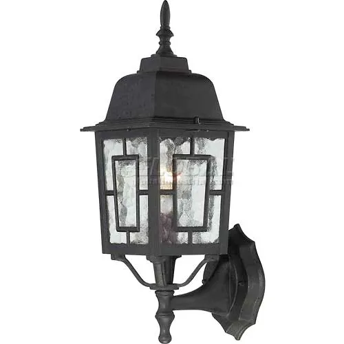 Nuvo 60/4926 Banyan-1 Light Outdoor Wall, Clear Water, Textured Black, 6.125"W X 17"H