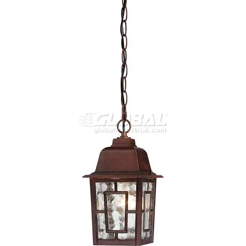 Nuvo 60/4932 Banyan-1 Light Outdoor Hanging, Clear Water, Rustic Bronze, 6.125"W X 10.75"H