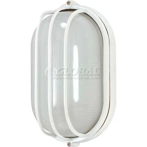 Nuvo 60/524, 1 Light-Die Cast Bulk Head, Frosted Diffuser, Semi Gloss White, 6.125"W X 10"H