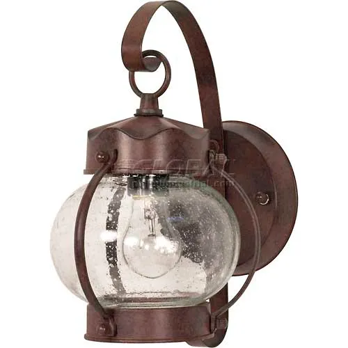 Nuvo 60/631, 1 Light-Wall Lantern-Onion Lantern W/Clear Seed Glass, Old Bronze, 6"W X 10.625"H