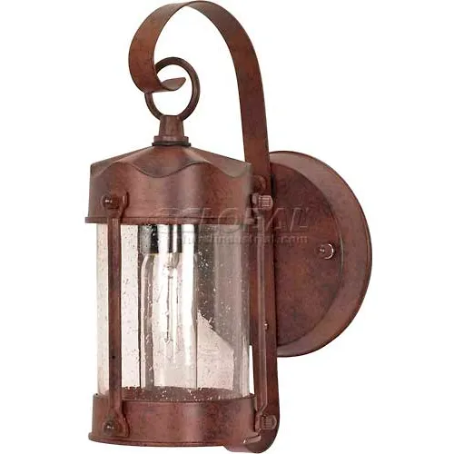 Nuvo 60/634, 1 Light-Wall Lantern-Piper Lantern W/Clear Seed Glass, Old Bronze, 5"W X 10.625"H