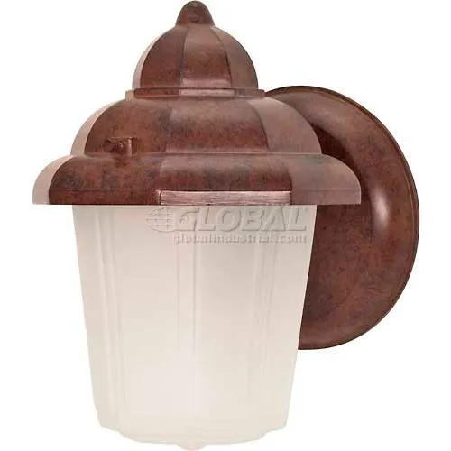 Nuvo 60/640, 1 Light-Hood Lantern W/Satin Frosted Glass, Satin Frosted, Old Bronze, 6"W X 8.875"H