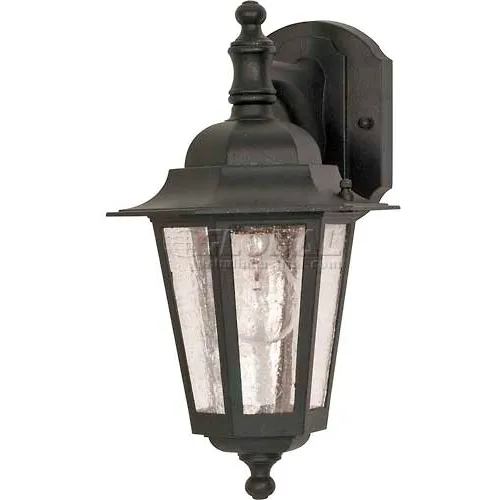 Nuvo 60/990 Cornerstone-1 Light Wall Lantern, Arm Down W/Clear Seed Glass, 7"W X 13"H