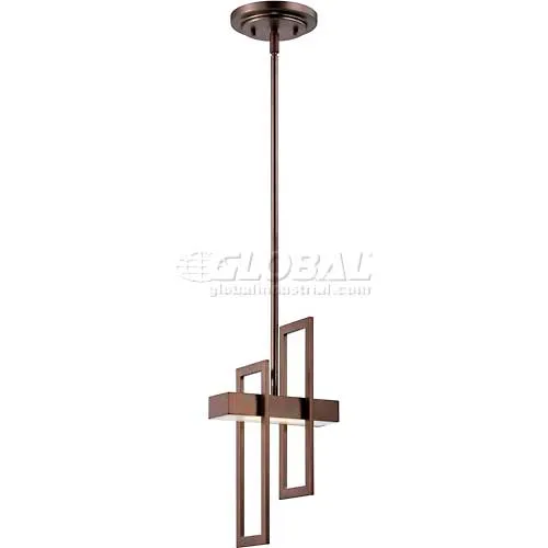 Nuvo 62/126 Frame-1 Module Pendant, Frosted Glass, Hazel Bronze, 5.625"W X 42"H
