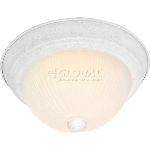 Nuvo 76/133, 2 Light-Ceiling-Flush Mount, Frosted Ribbed, Textured White, 13.25"W X 5.5"H