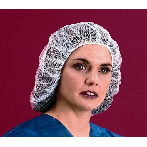 Nylon Hairnet, Honeycomb, 1/16" Hole, 100% Latex Free, Black, 21", 100/Bag
