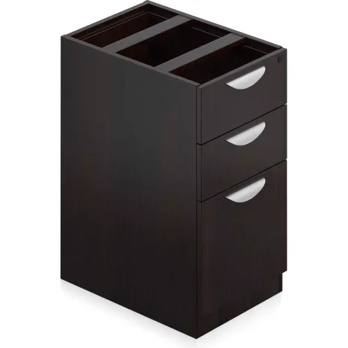 Offices To Go™ 3 Drawer Pedestal in Espresso - Executive Modular Furniture