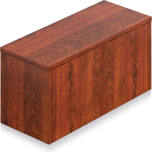 Offices To Go™ - Wall Mounted Cabinet, 36"W x 15"D x 17"H Dark Cherry