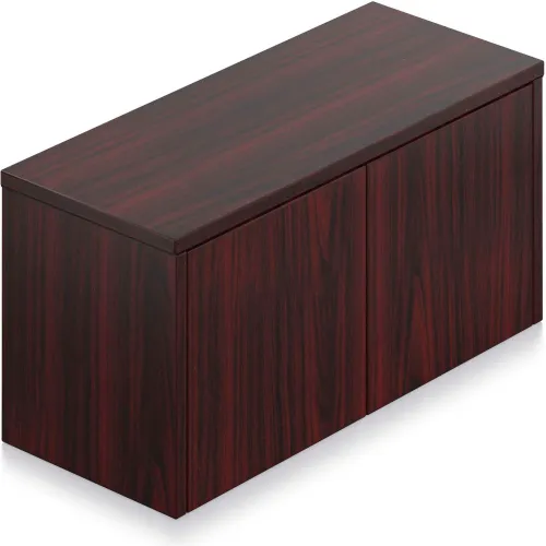 Offices To Go™ - Wall Mounted Cabinet, 36"W x 15"D x 17"H Mahogany
