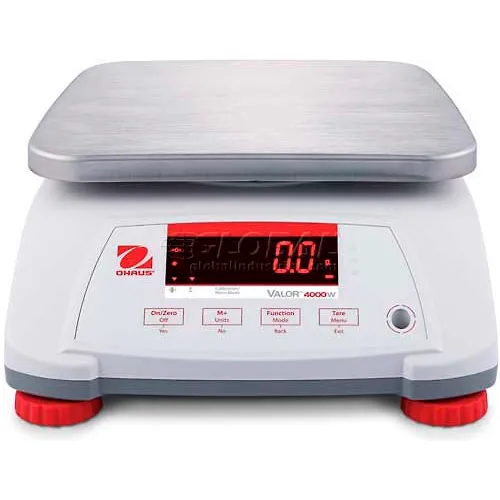 Ohaus® Valor 4000 Water Resistant Digital Scale 6lb x 0.001lb 7-1/2" x 9-1/2" Platform