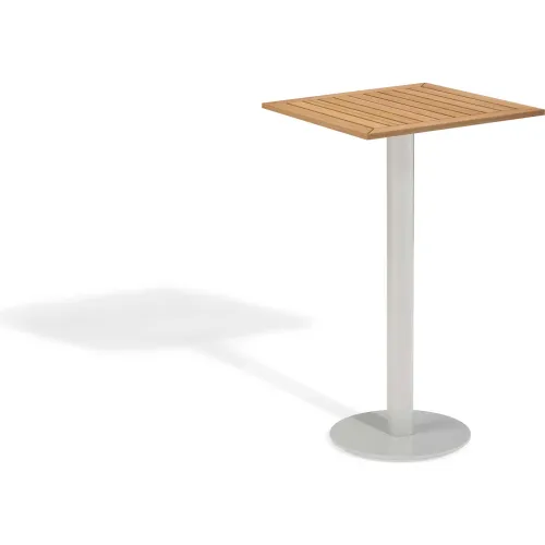 Oxford Garden® Travira 24" Square Outdoor Bar Table - Tekwood Natural