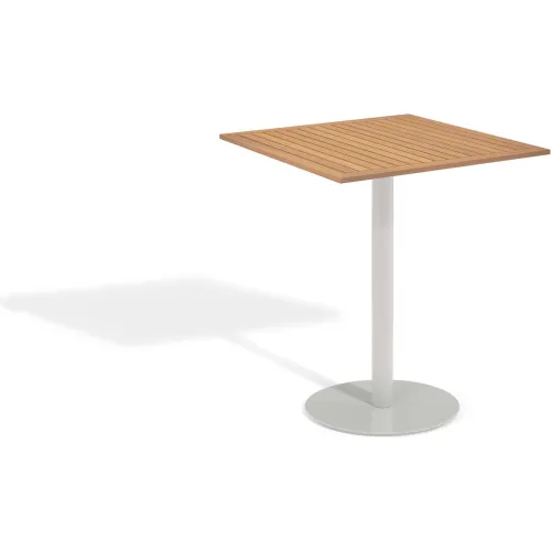 Oxford Garden® Travira 36" Square Outdoor Bar Table - Tekwood Natural