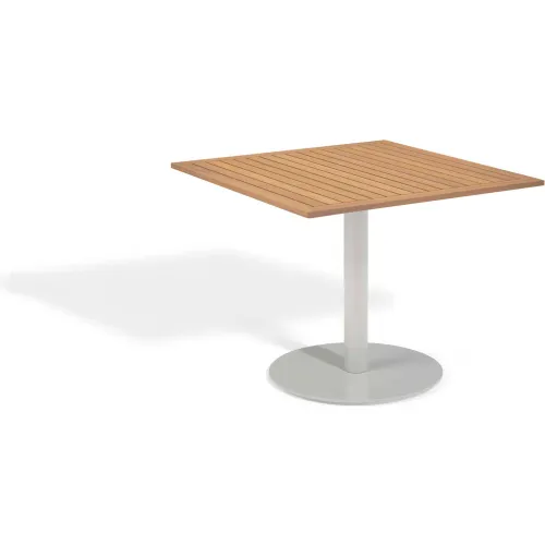 Oxford Garden® Travira 36" Square Outdoor Bistro Table - Tekwood Natural