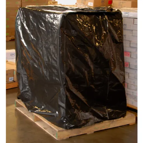 Pallet Cover W/UVI Additive, 51"W x 49"D x 85"H, 3 Mil, Black, 50/Roll