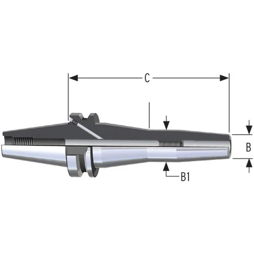Parlec C50-M16SF160-9 | 16.00mm Hole Diameter x 160.00mm Projection CAT50 27.00mm Nose Diameter 25,000 RPM Shrink Fit Tool Holder & Adapter