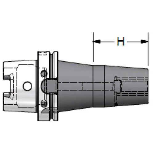 Parlec H100A-10SF453-9C | 1" Hole Diameter x 4.53" Projection HSK100A 1.73" Nose Diameter 25,000 RPM Through Coolant Shrink Fit Tool Holder & Adapter