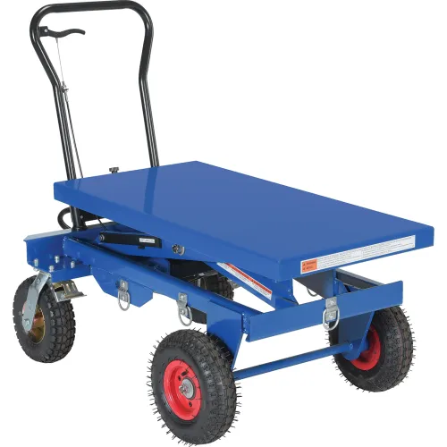Pneumatic Tire Hydraulic Elevating Cart CART-PN-1500 1500 Lb. Cap.