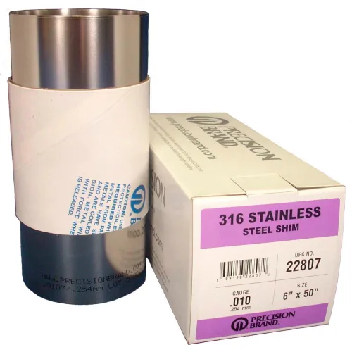 Precision Brand 22802 0.002" Type 316 Stainless Steel Shim Stock 6" x 50" Roll
