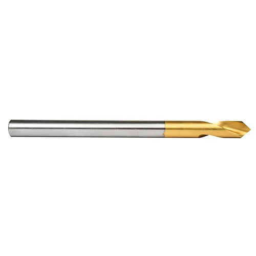 Precision Twist Drill 6000046 | 1/4" Diameter 6" OAL 120 Degree High Speed Steel TiN Spotting Drill