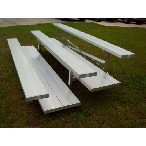 Preferred Series 2 Row Aluminum Bleacher, 21' Long, Double Footboard