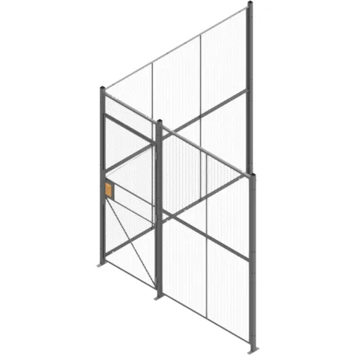 RapidWire™ 2-Sided Welded Wire Cage W/ 3' Hinged Door, No Ceiling 8' 4" x 8' 6" x 8' 5-1/4"H