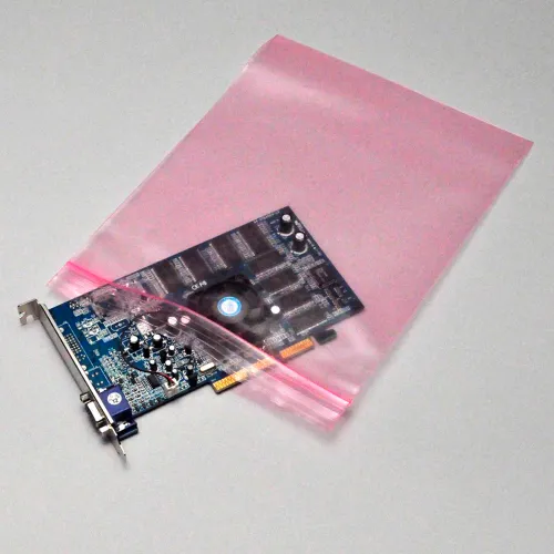 Reclosable Anti Static Bags, 5"W x 3"L 4 Mil, Pink, 1000/Pack